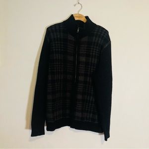 Banana Republic XL black zippered block sweater